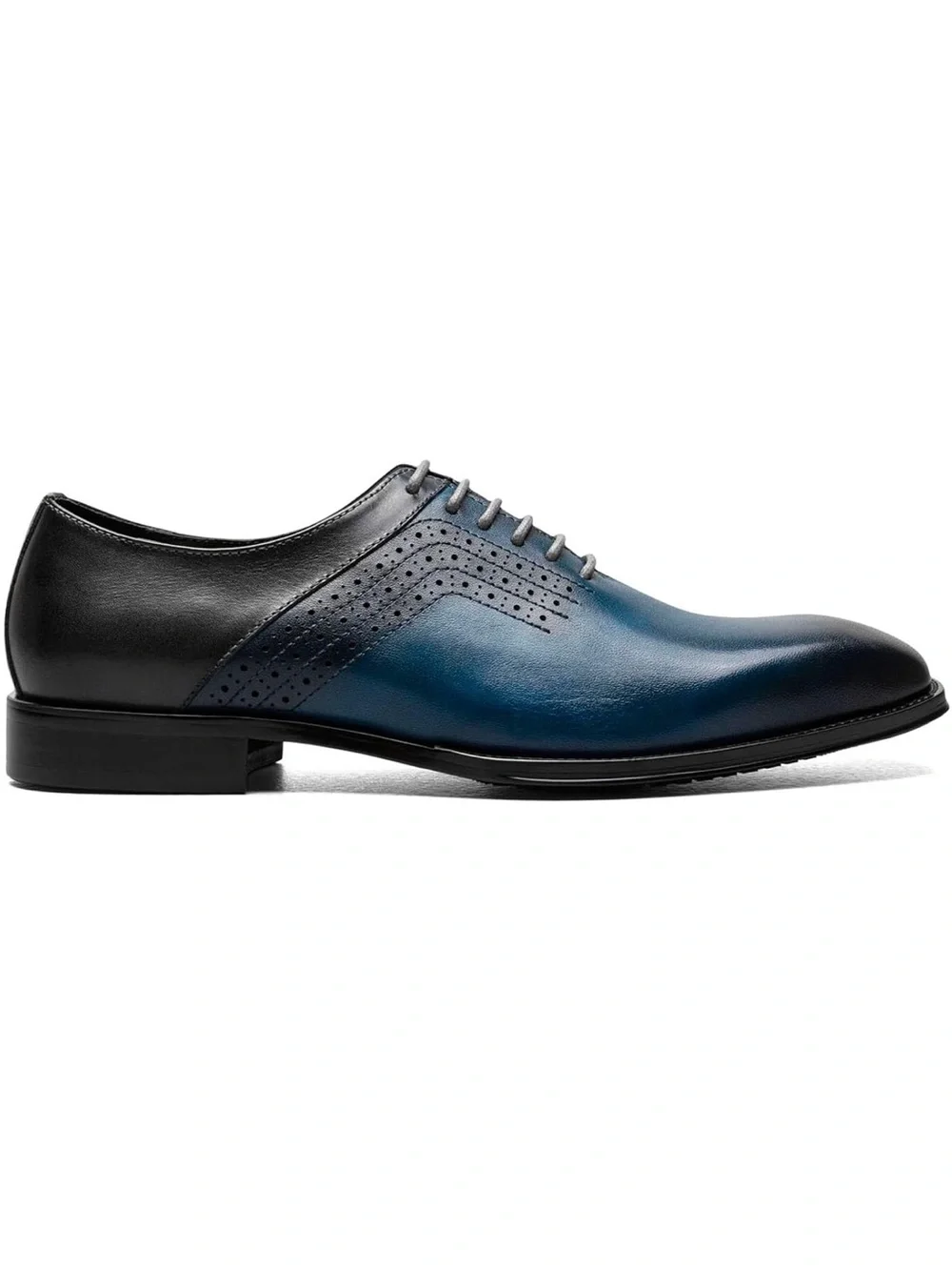 Stacy Adams Men's Navy/Gray Leather Dress Oxfords
